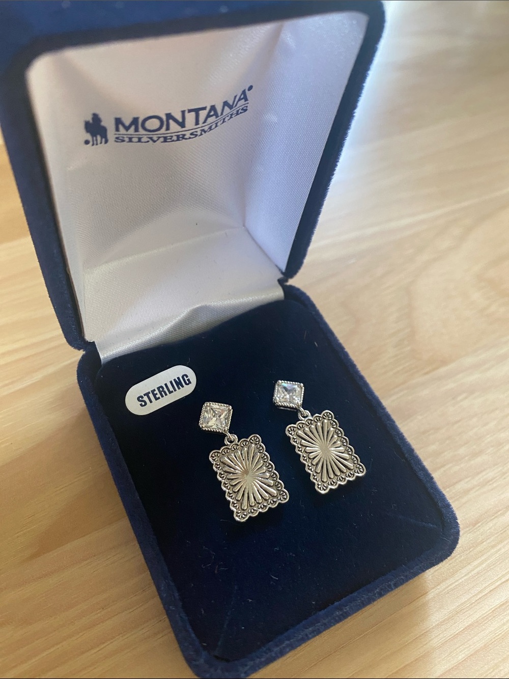 Montana Silversmiths Rectangle Drop Earrings